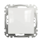 Выключатель одноклавишный встраиваемый проходной белый 10A 220V sedna New Schneider