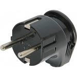 Fișă unghiulară cu împământare neagră 16A Enext