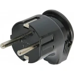 Fișă unghiulară cu împământare neagră 16A Enext