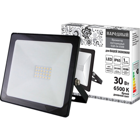 PROIECTOR LED 30W 6500K IP65 NEGRU TDM