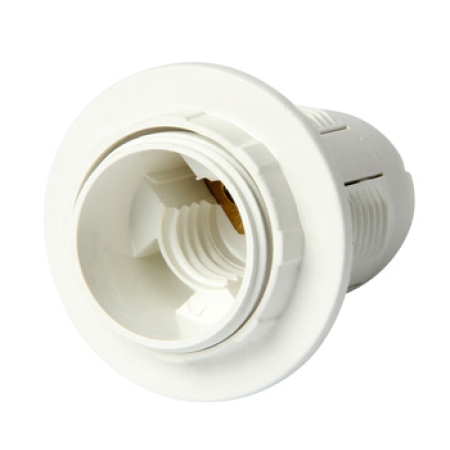 Dulie din plastic cu piuliță E14 albă Enext