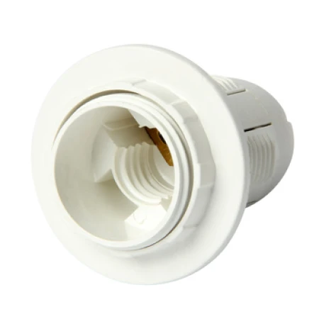 Dulie din plastic cu piuliță E14 albă Enext