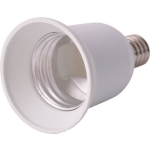 Переходник с цоколя белый с Е14 на Е27 Enext