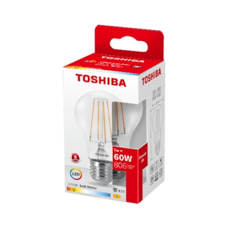 Светодиодная лампа 9В 2700K E27 A60 dimmable Toshiba