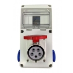 Priză combinată cu împământare 32A IP44 5P+2euro 380V Scame