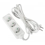 Prelungitor cu 3 prize cu protecție alb 5m 16A 2х0,75mm² 220V Enext