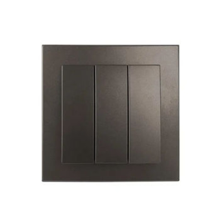 Тройной выключатель встраиваемый графитовый 10A ИП20 220V rosa Злмос