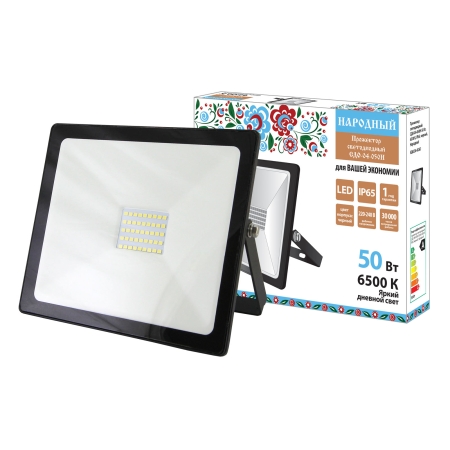 PROIECTOR LED 50W 6500K IP65 NEGRU TDM