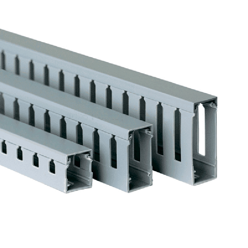 Canal cablu perforat gri 80x60x2000 mm Canal cablu perforat gri 80x60x2000 mm