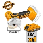 MINI POLIZOR UNGHIULAR 20V/1*2A INGCO