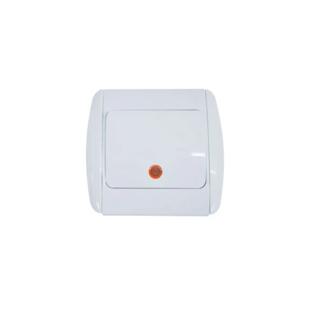 Întrerupător unitar incorporabil cu iluminare alb 10A IP20 220V jasmin Elmos