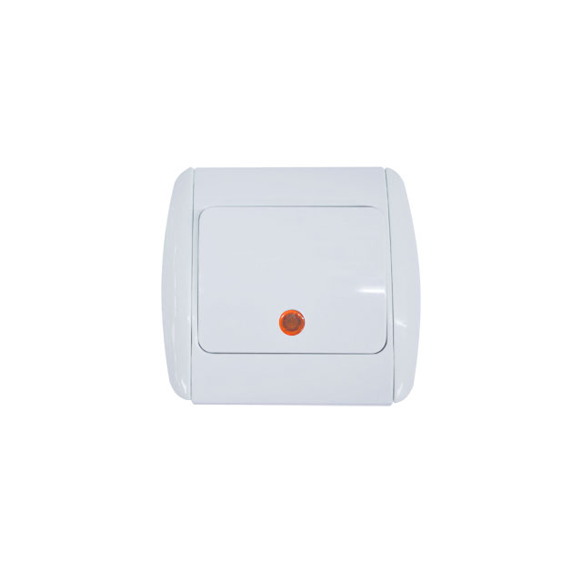 Întrerupător unitar incorporabil cu iluminare alb 10A IP20 220V jasmin Elmos Întrerupător unitar incorporabil cu iluminare alb 10A IP20 220V jasmin Elmos