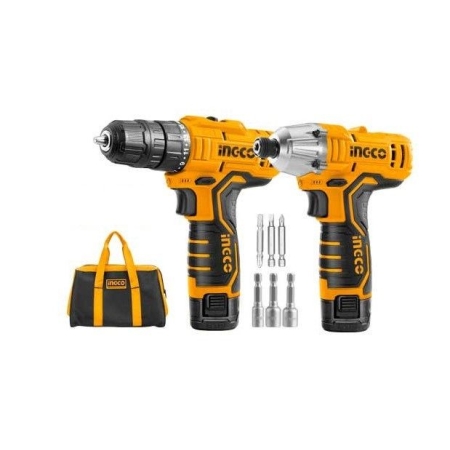 SET MASINA DE INSURUBAT+ MASINA DE GAURIT CU IMPACT 12V/1.5 INGCO