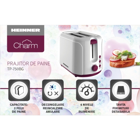 Prajitor de pâine 750W HEINNER
