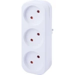 Адаптер с 3 зетками белый 10A Enext
