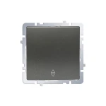 Выключатель одноклавишный встраиваемый черный 10A ИП20 220V NILSON