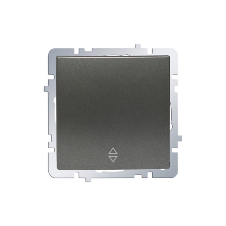 Выключатель одноклавишный встраиваемый черный 10A ИП20 220V NILSON