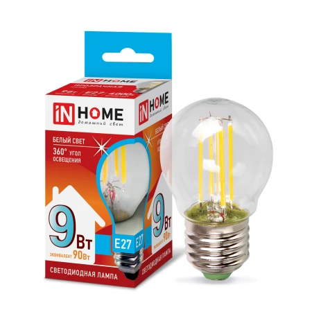 Светодиодная лампа 9В 4000K E27 нейтральный