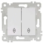 Выключатель одноклавишный встраиваемый перекрестный белый 10A ИП20 220V rita Mutlusan