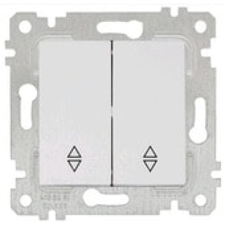 Выключатель одноклавишный встраиваемый перекрестный белый 10A ИП20 220V rita Mutlusan