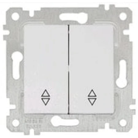 Выключатель одноклавишный встраиваемый перекрестный белый 10A ИП20 220V rita Mutlusan