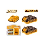 SET INCARCATOR+ACUMULATOR 20V/2X2AH INGCO