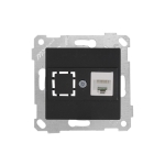 Розетка компьютерная RJ45 черная встраиваемывая CAT5E ИП20 220V rita Mutlusan