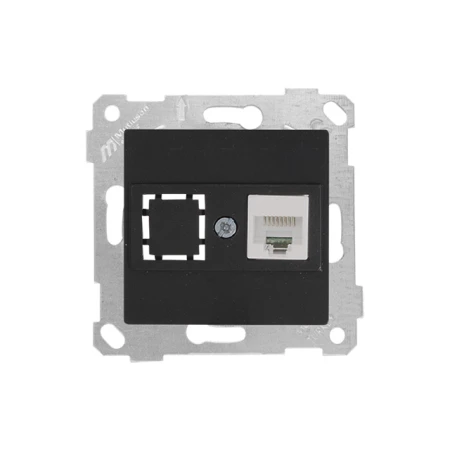 Розетка компьютерная RJ45 черная встраиваемывая CAT5E ИП20 220V rita Mutlusan