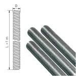 Tija filetata zincata M12X1M Elmos