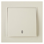 Выключатель одноклавишный проходной встраиваемый бежевый 220V 10A ИП20 220V NILSON