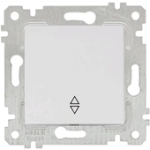 Выключатель одноклавишный встраиваемый проходной белый 10A ИП20 220V rita Mutlusan