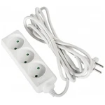 Prelungitor cu 3 prize cu protecție alb 3m 16A 2х0,75mm² 220V Enext