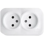 Priză dublă albă aparentă 16A IP44 220V Elmos Priză dublă albă aparentă 16A IP44 220V Elmos