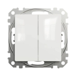 Întrerupător dublu incorporabil cap-scară alb 10A IP20 220V sedna New Schneider Întrerupător dublu incorporabil cap-scară alb 10A IP20 220V sedna New Schneider