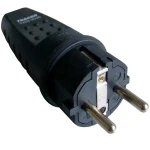 Fișă mobilă cu împământare cauciuc 16A Konza