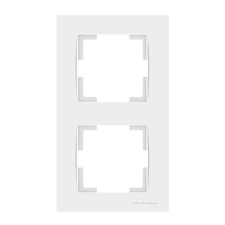 Рамка 2-я вертикальная белая rita Mutlusan