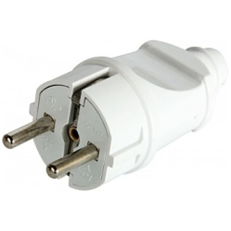 Fișă cu împământare albă 16A Enext