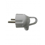 Вилка с кольцом с заземлением белая 16A Depa