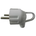 Fișă cu împământare și inel albă 16A Depa