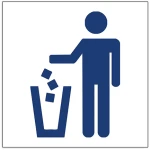 Autocolant 10x10cm păstrați curățenia