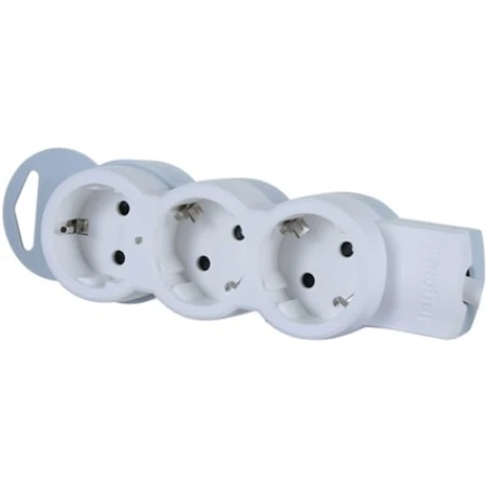 Bloc cu 2 prize cu împământare alb Depa