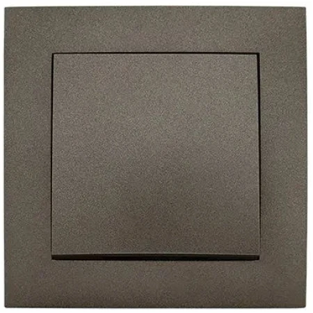 Выключатель одноклавишный встраиваемый проходной графитовый 10A 220V rosa Злмос