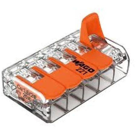 CONECTOR PENTRU 5 CONDUCTORI UNIFILARI WAGO