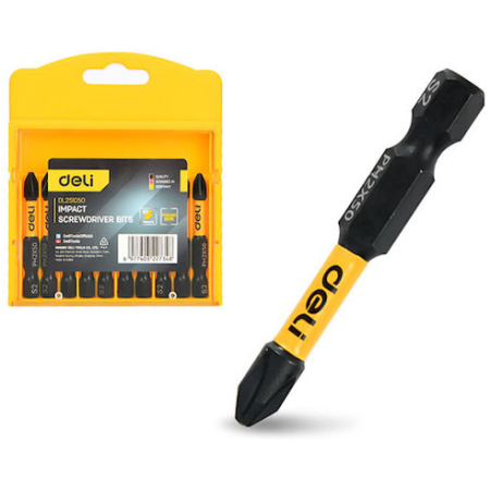 SET DE 10 BITI DE SURUBELNITA CU IMPACT PH2X50MM DELI