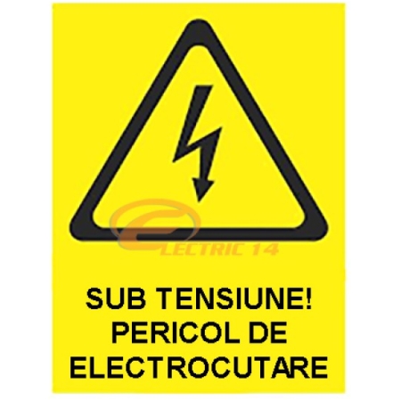 Autocolant 8.5x8.5cm pericol de electrocutare