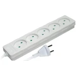 Удлинитель с 5 розетками с защитой белый 5m 16A 2х0,75mm² 220V Enext
