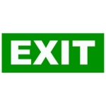 Autocolant exit