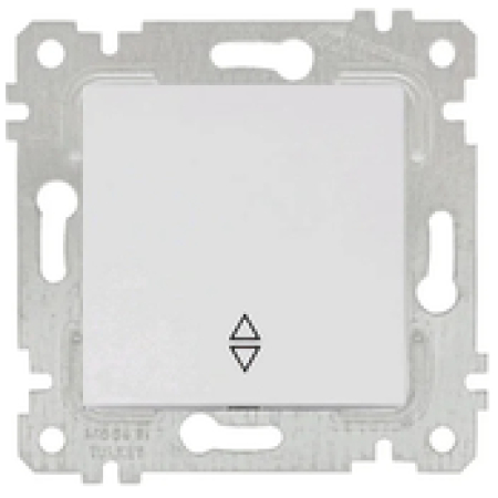 Выключатель одноклавишный встраиваемый проходной белый 10A ИП20 220V rita Mutlusan