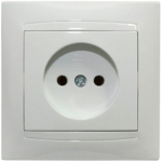 Розетка белая встраиваемывая 16A ИП20 220V Злмос