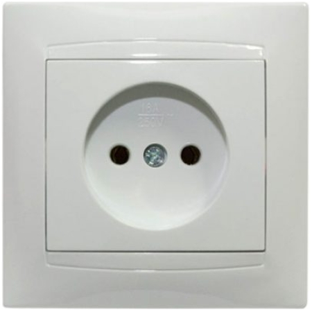 Priză albă incorporabilă 16A IP20 220V Elmos